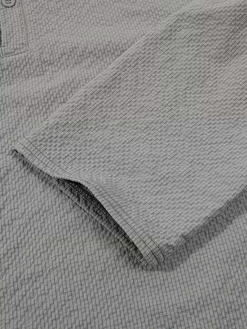 Men’s Henley Shirt Long Sleeve Classic Fit