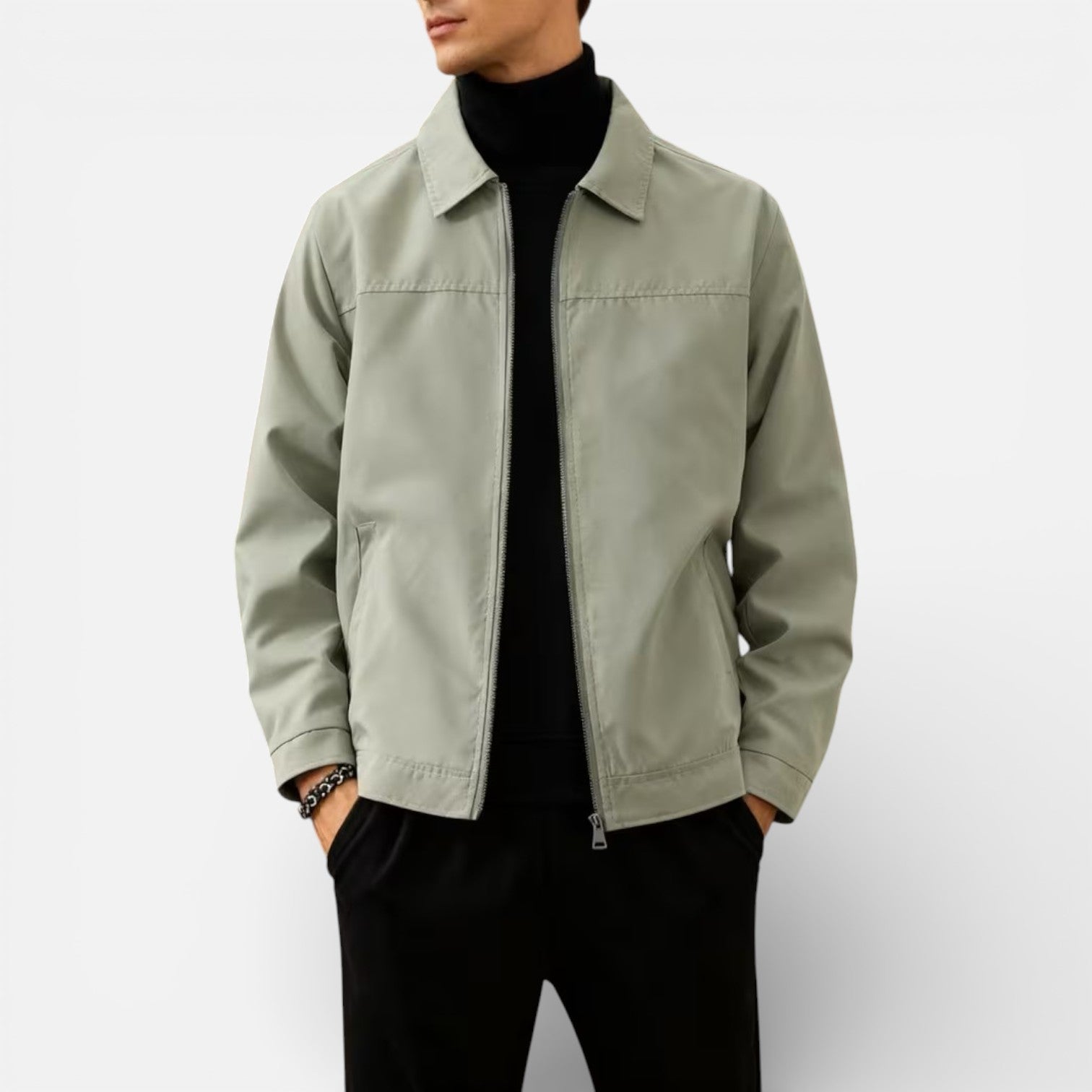 Men’s Lapel Collar Summer Jacket Lightweight Everyday Wear