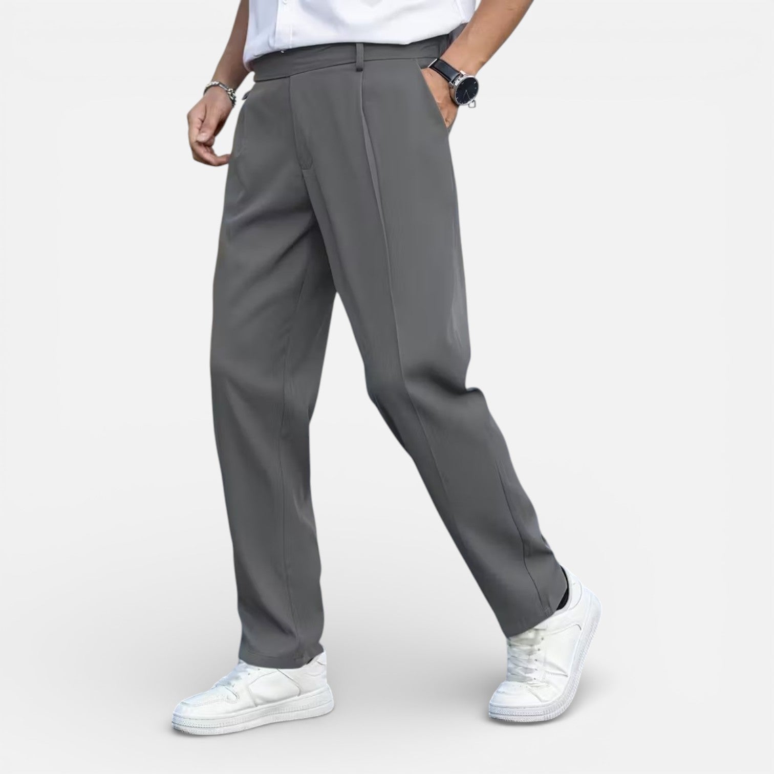 Men’s Trousers Classic Fit Elegant Tailored Style