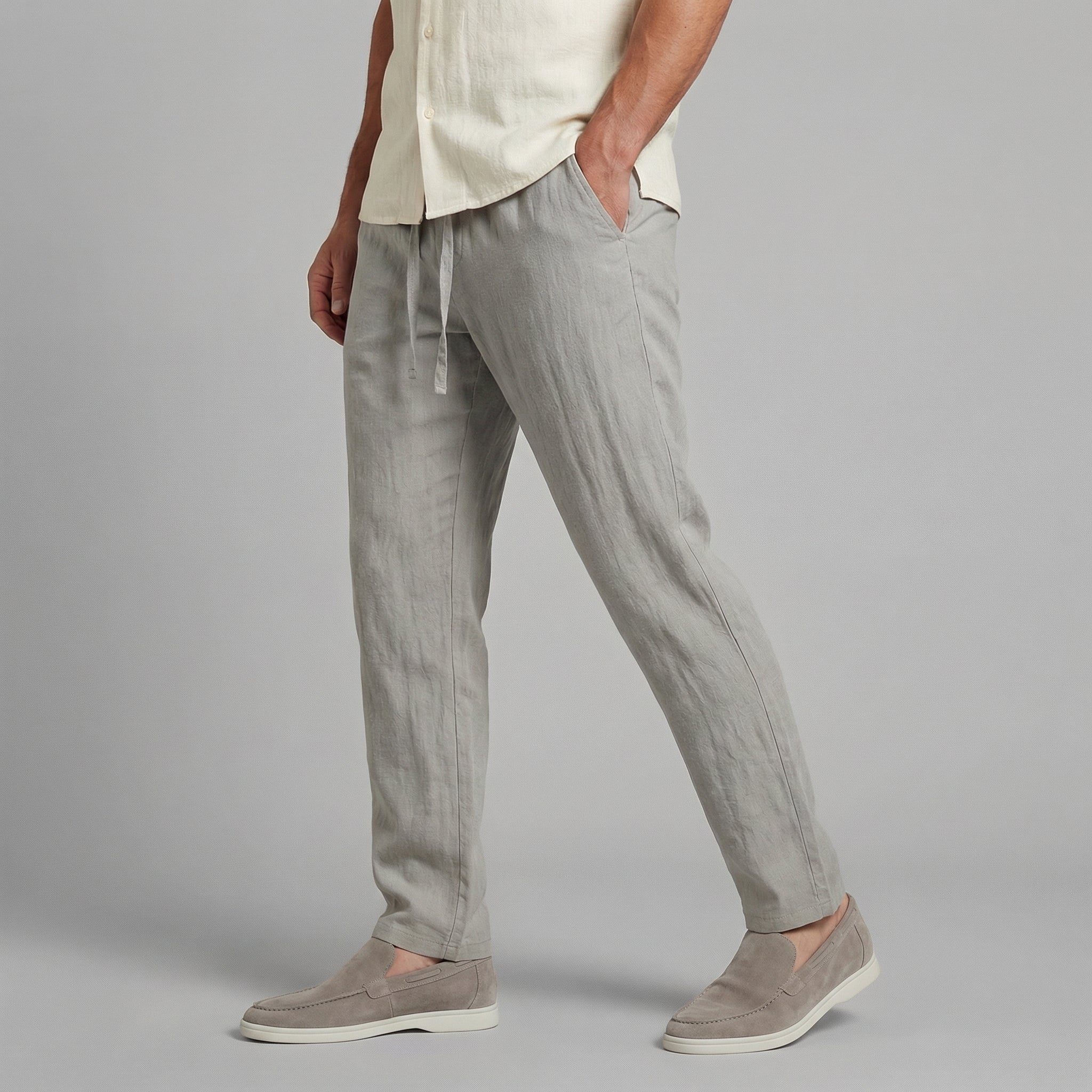 Men's Relaxed Fit Wide Leg Summer Trousers