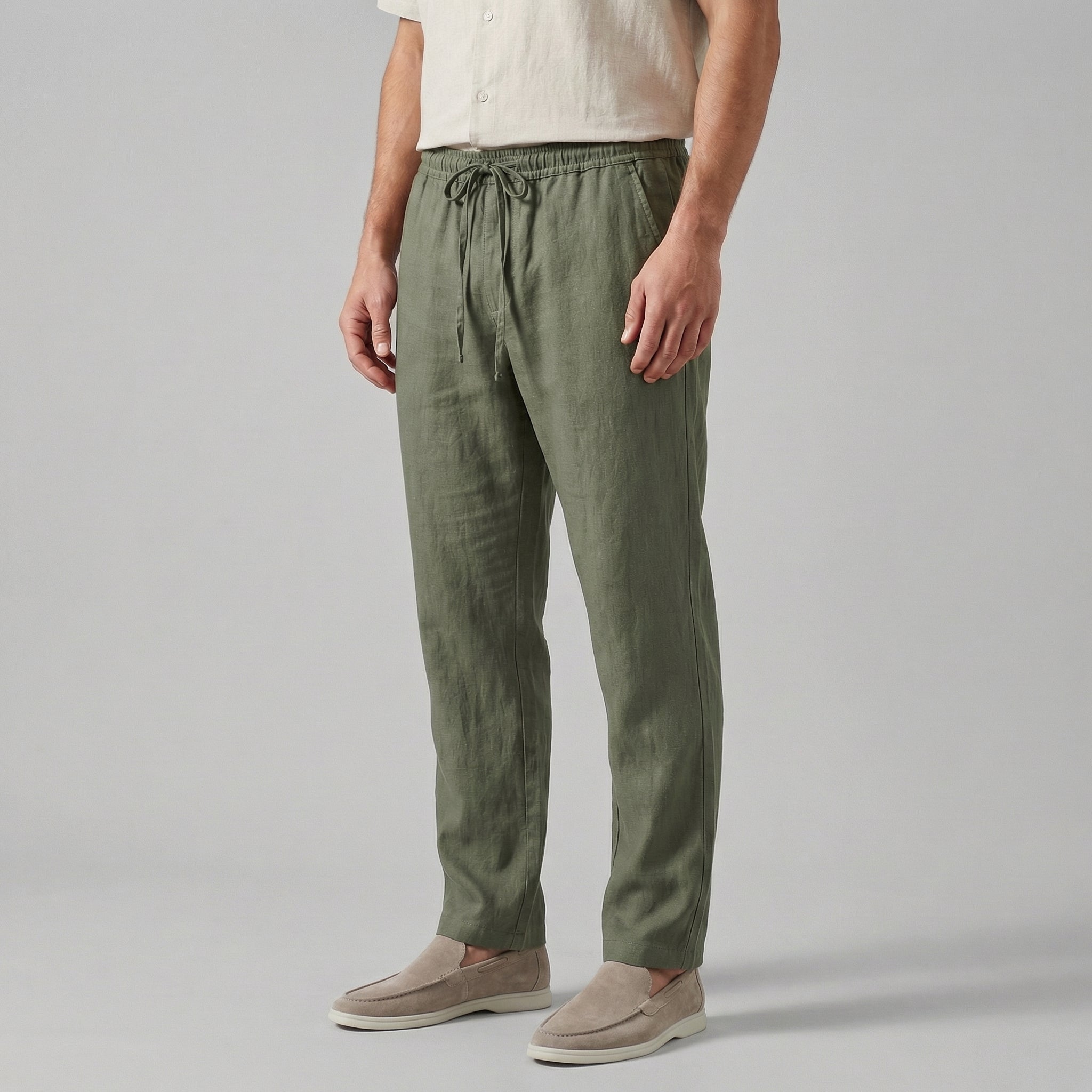Men's Relaxed Fit Wide Leg Summer Trousers