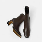 Women’s Ankle Boots Square Toe Block Heel Classic