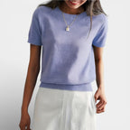 Women’s Knit Top Wool Blend Comfortable Classic Fit