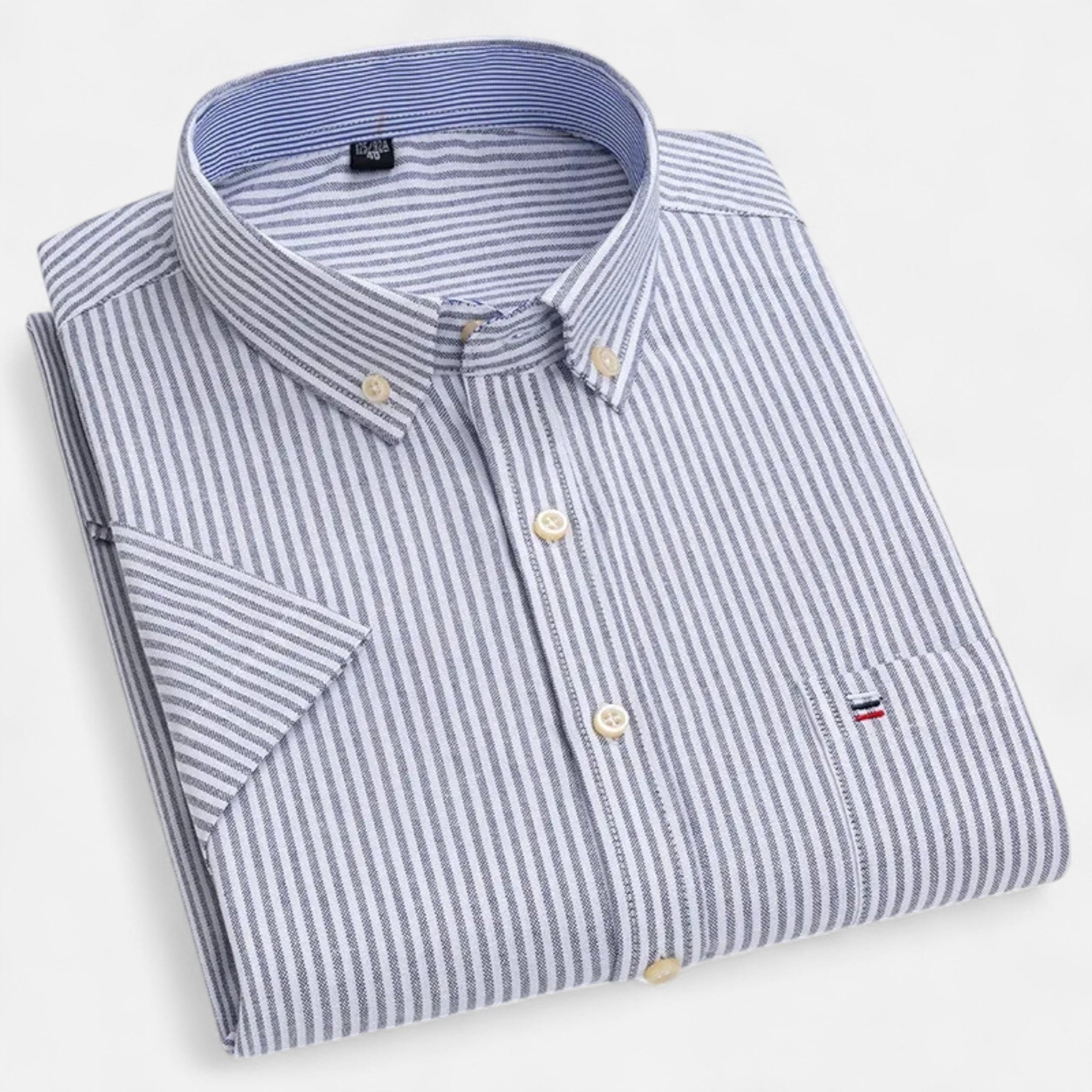 Men’s Oxford Cotton Short Sleeve Button-Up Shirt
