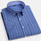 Men’s Oxford Cotton Short Sleeve Button-Up Shirt
