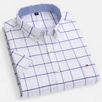 Men’s Oxford Cotton Short Sleeve Button-Up Shirt