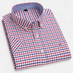 Men’s Oxford Cotton Short Sleeve Button-Up Shirt
