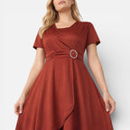 Felorro | Women’s V Neck Wrap Dress High Waist Formal Wedding Guest Dress