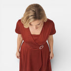 Felorro | Women’s V Neck Wrap Dress High Waist Formal Wedding Guest Dress
