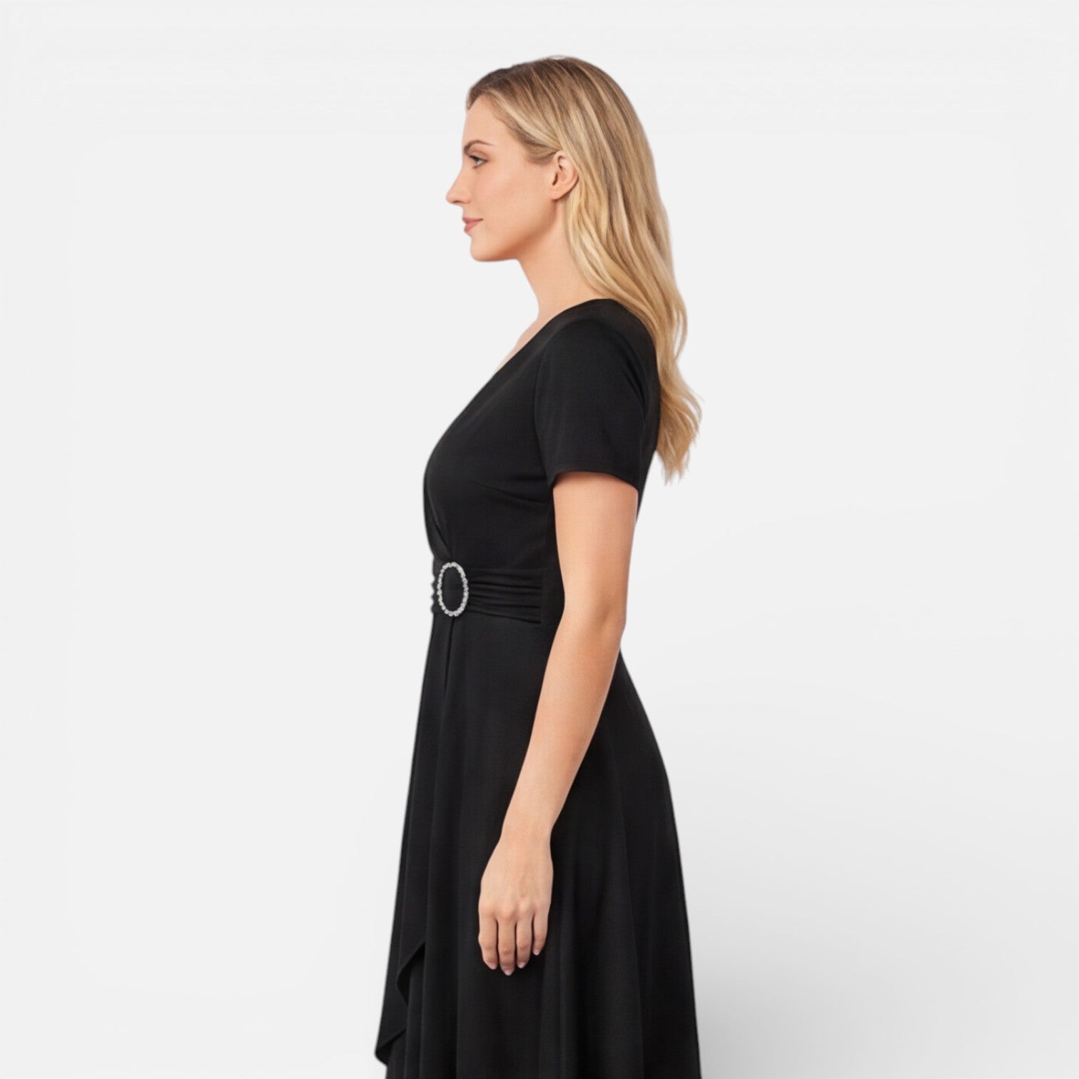 Felorro | Women’s V Neck Wrap Dress High Waist Formal Wedding Guest Dress