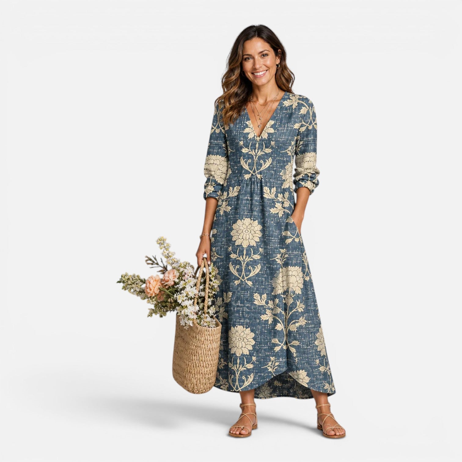 Felorro | Women’s Playful Floral Maxi Dress