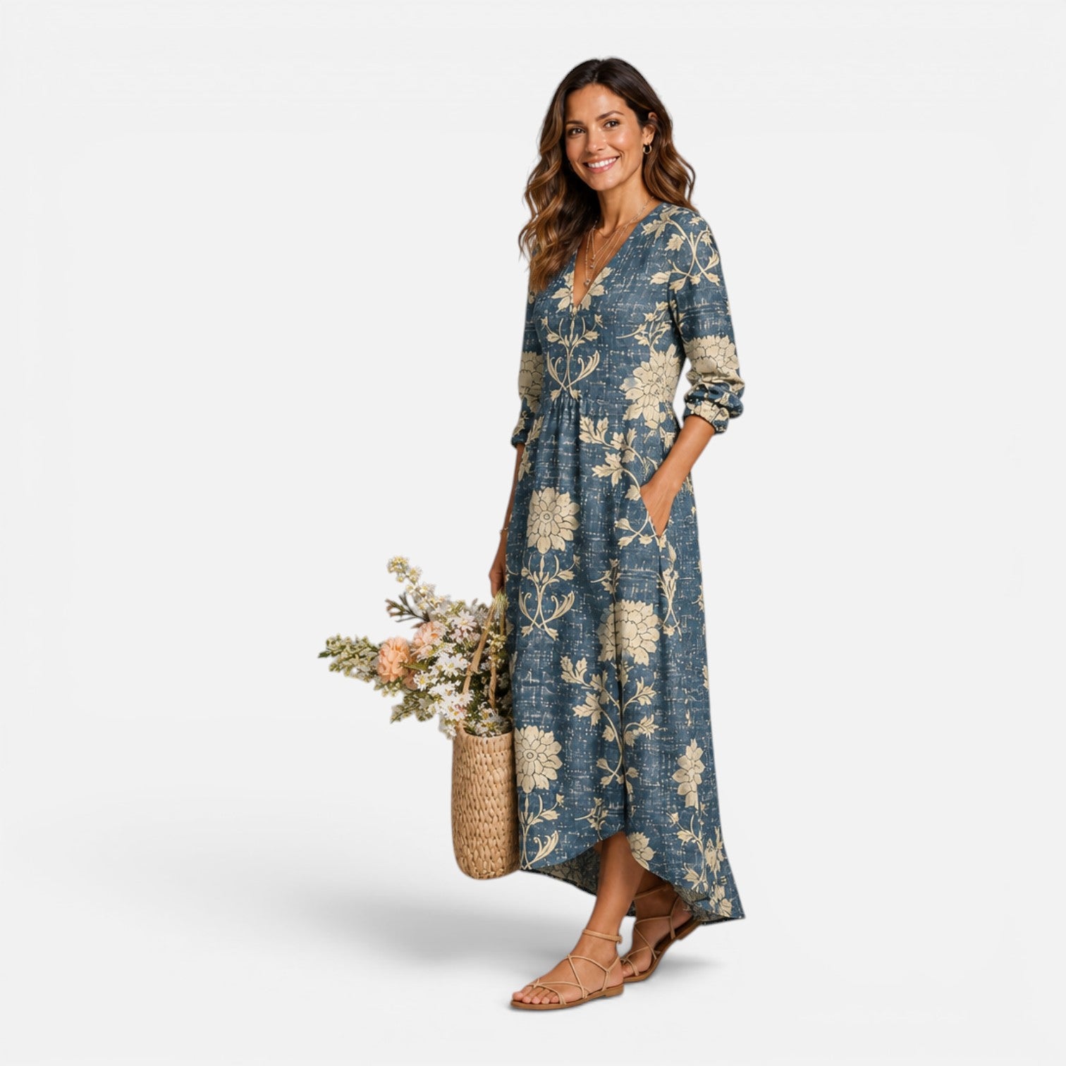 Felorro | Women’s Playful Floral Maxi Dress