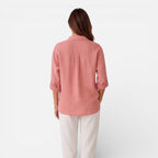Women’s Linen Cotton Blend Shirt – Breathable Relaxed Summer Fit