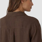 Women’s Linen Cotton Blend Shirt – Breathable Relaxed Summer Fit