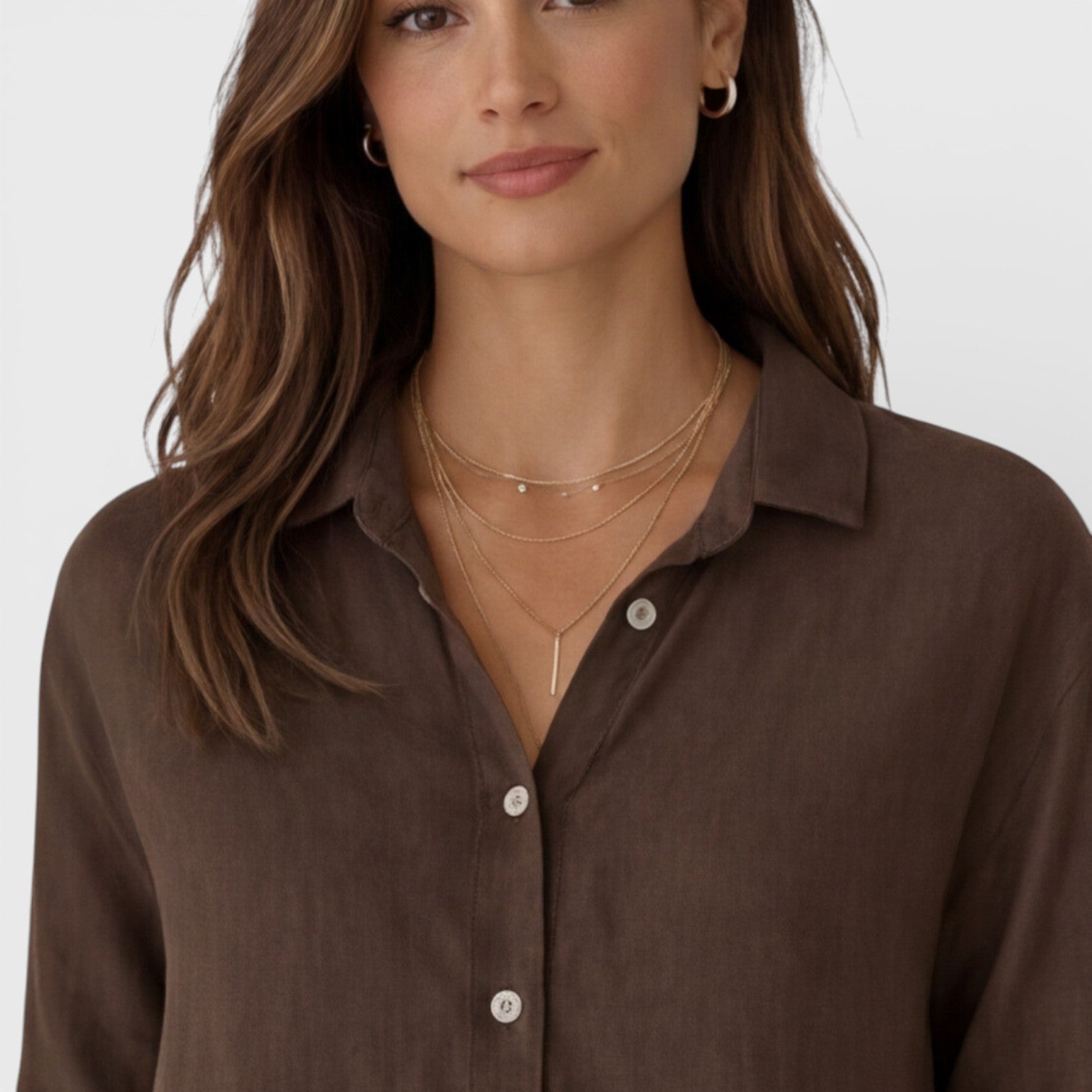 Women’s Linen Cotton Blend Shirt – Breathable Relaxed Summer Fit