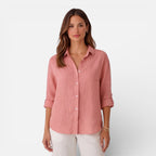 Women’s Linen Cotton Blend Shirt – Breathable Relaxed Summer Fit
