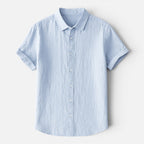 Felorro | Men’s Linen Shirt Breathable Comfort Short Sleeve Button Up