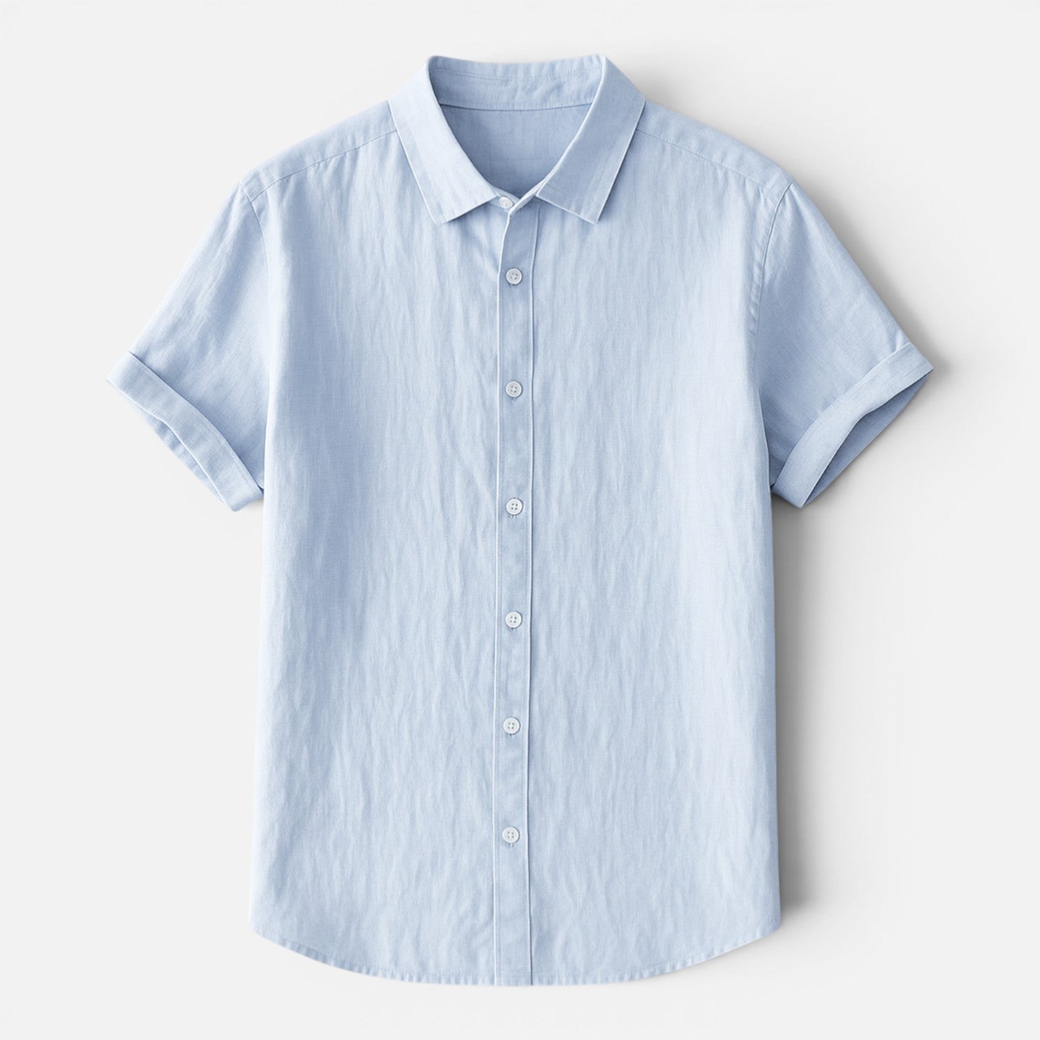 Felorro | Men’s Linen Shirt Breathable Comfort Short Sleeve Button Up