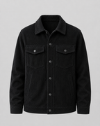 Men's Corduroy Overshirt - Cotton Shirt Jacket with Chest Pockets