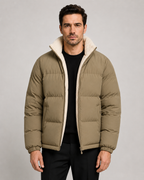 Men's Reversible Sherpa Lined Puffer Jacket