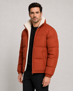 Men's Reversible Sherpa Lined Puffer Jacket