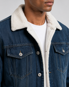 Men's Sherpa Lined Denim Trucker Jacket
