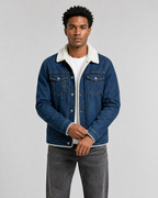 Men's Sherpa Lined Denim Trucker Jacket