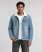 Men's Sherpa Lined Denim Trucker Jacket