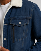 Men's Sherpa Lined Denim Trucker Jacket