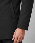 Men's Button-Up Mac Coat with Point Collar