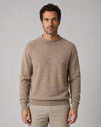Men's Wool Crew Neck Sweater Lightweight Fine Knit Classic
