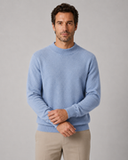 Men's Wool Crew Neck Sweater Lightweight Fine Knit Classic