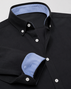 Men's Button-Down Shirt Long Sleeve Contrast Cuffs Slim Fit