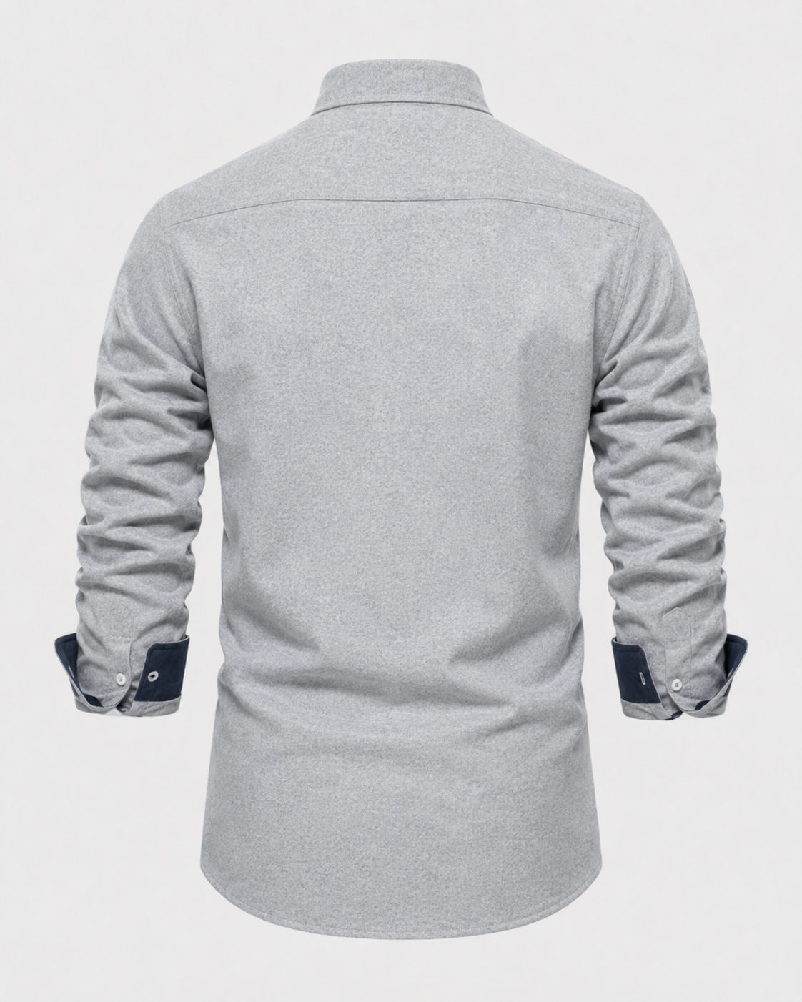 Men's Button-Down Shirt Long Sleeve Contrast Cuffs Slim Fit
