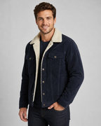 Men's Corduroy Trucker Jacket - Sherpa Collar Regular Fit