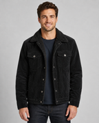 Men's Corduroy Trucker Jacket - Sherpa Collar Regular Fit