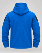 Men's Fleece Hooded Jacket – Full Zip Multi-Pocket Regular Fit