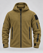 Men's Fleece Hooded Jacket – Full Zip Multi-Pocket Regular Fit