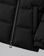 Men's Fleece-Lined Puffer Jacket - High Collar Zip Front