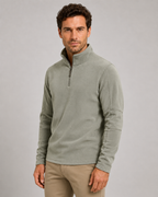 Men's Fleece Quarter Zip Pullover - Stand Collar Regular Fit