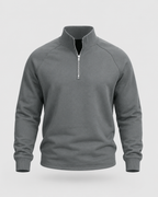 Men's Half Zip Pullover – Funnel Neck Raglan Sleeve