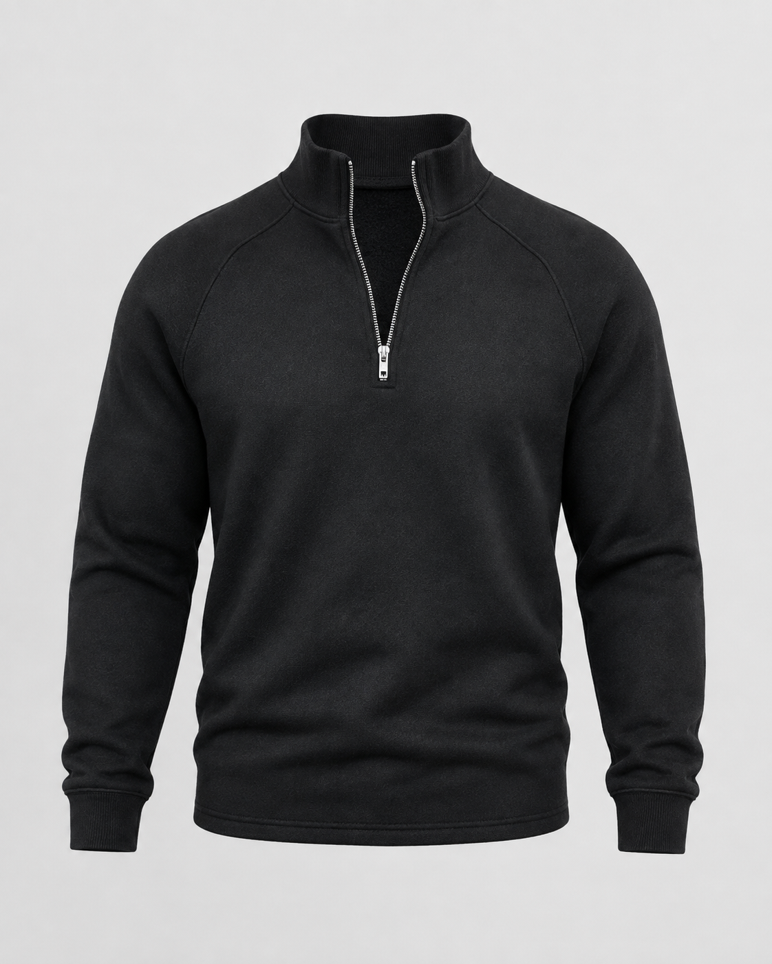 Men's Half Zip Pullover – Funnel Neck Raglan Sleeve