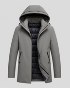 Men's Hooded Insulated Parka with Quilted Lining