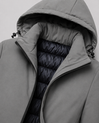 Men's Hooded Insulated Parka with Quilted Lining