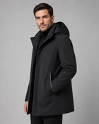 Men's Hooded Insulated Parka with Quilted Lining