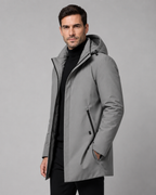 Men's Hooded Insulated Parka with Quilted Lining