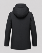 Men's Hooded Insulated Parka with Quilted Lining