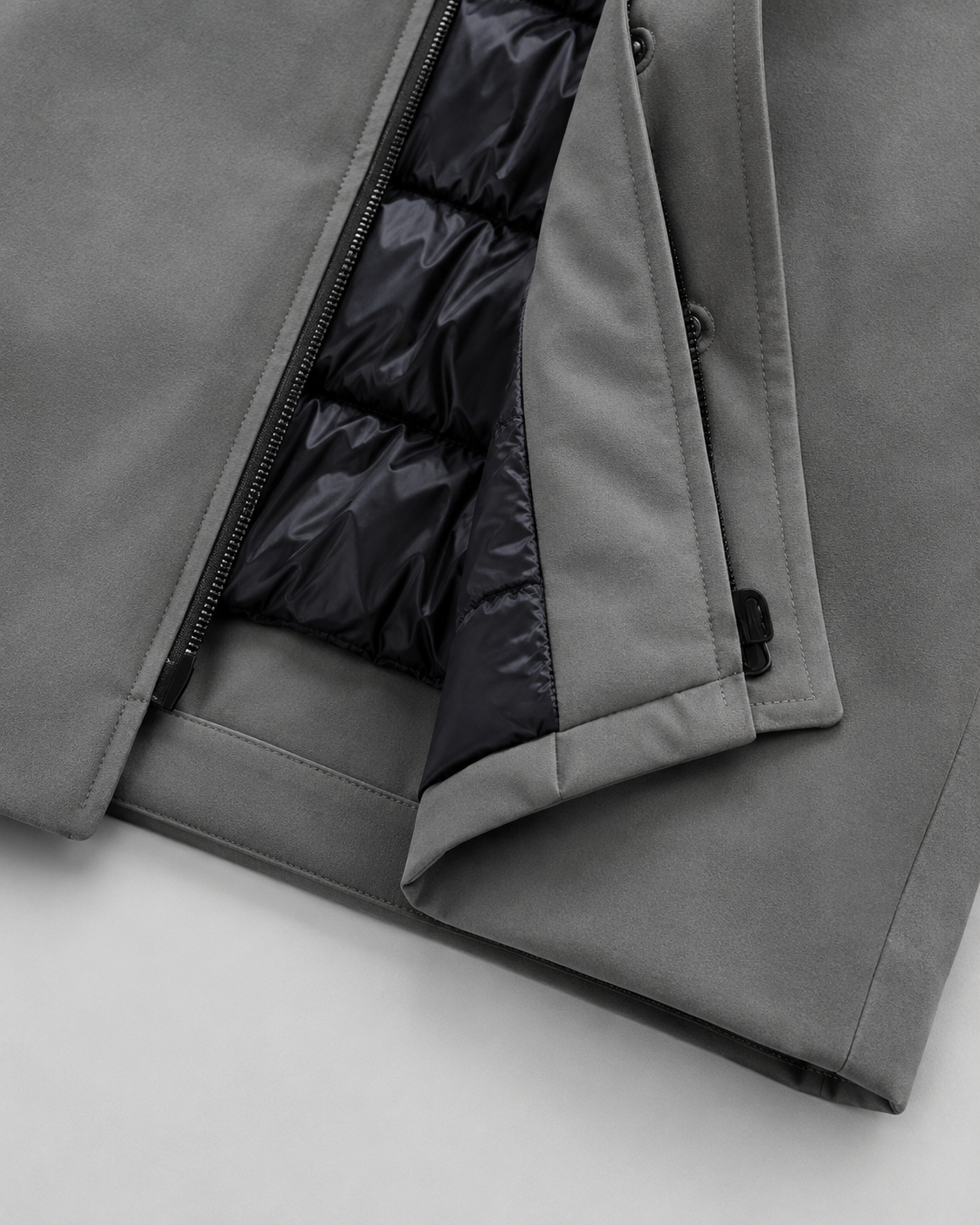 Men's Hooded Insulated Parka with Quilted Lining