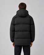 Men's Hooded Winter Puffer Jacket with High Neck