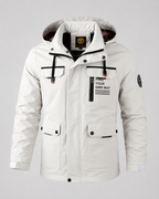 Men's Hooded Winter Parka - Utility Pockets Regular Fit